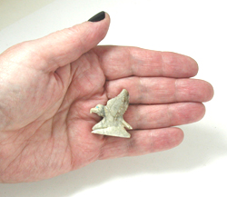 Authentic Native American eagle fetish of antler by Zuni carver Joshua Mecale