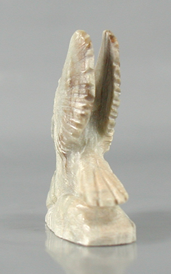 Authentic Native American eagle fetish of antler by Zuni carver Joshua Mecale