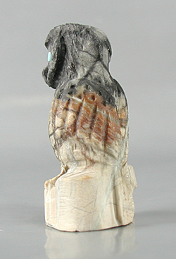 Authentic Native American owl fetish by Zuni Fenton Luna of Picasso marble