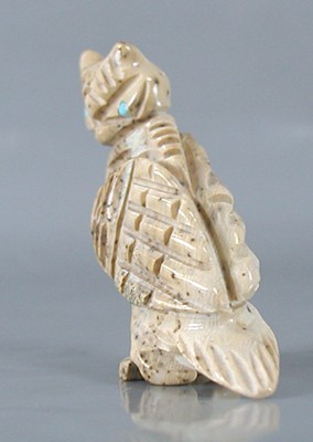 Authentic Native American owl fetish by Navajo Albert Livingston of fishrock