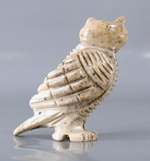 Authentic Native American owl fetish by Navajo Albert Livingston of fishrock