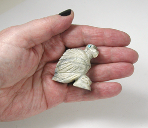 Authentic Native American eagle fetish by Zuni Dane Malani of marble