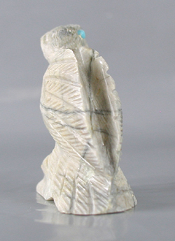 Authentic Native American eagle fetish by Zuni Dane Malani of marble