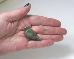 Authentic Native American eagle fetish by Zuni Abbey Quam Panteah of Labradorite