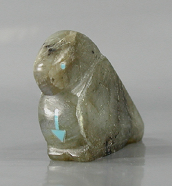 Authentic Native American eagle fetish by Zuni Abbey Quam Panteah of Labradorite