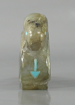 Authentic Native American eagle fetish by Zuni Abbey Quam Panteah of Labradorite
