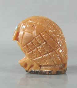 Authentic Native American buzzard Fetish of tagua nut by Zuni carver Antonio Kiyite