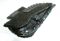Authentic Native American eagle with snake fetish carving  by Zuni Donna Siutza of jet