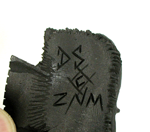 Authentic Native American eagle with snake fetish carving  by Zuni Donna Siutza of jet