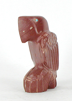Zuni Eagle fetish by Gilbert Lonjose of pipestone