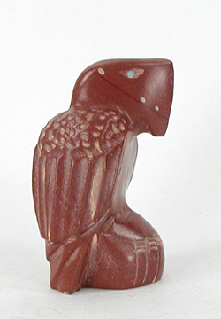 Zuni Eagle fetish by Gilbert Lonjose of pipestone