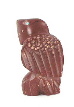 Zuni Eagle fetish by Gilbert Lonjose of pipestone