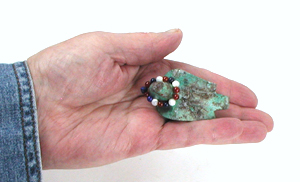Zuni songbird fetish by Cheryl Beyuka of turquoise
