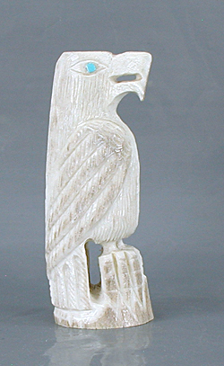 Zuni Eagle fetish of antler by Garrick Weeka