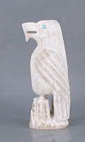 Zuni Eagle fetish of antler by Garrick Weeka