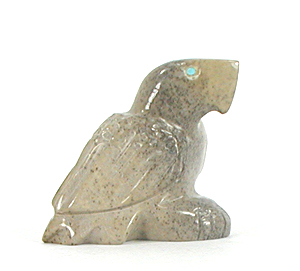 Zuni Eagle fetish of Picasso Marble by Gilbert Lonjose