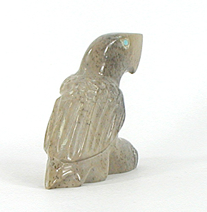 Zuni Eagle fetish of Picasso Marble by Gilbert Lonjose
