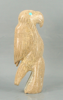 Zuni Eagle fetish of fishrock by Daniel Chattin