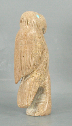 Zuni Eagle fetish of fishrock by Daniel Chattin