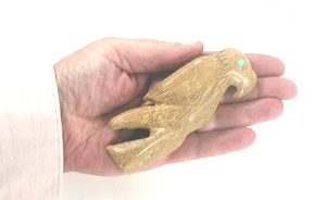 Zuni Eagle fetish of fishrock by Daniel Chattin