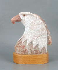 Navajo Eagle fetish of alabaster by Harold Davidson