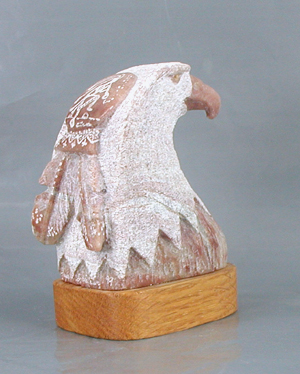 Navajo Eagle fetish of alabaster by Harold Davidson