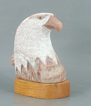 Navajo Eagle fetish of alabaster by Harold Davidson