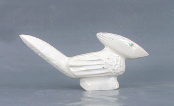 Zuni Roadrunner fetish by Gilbert Lonjose of dolomite