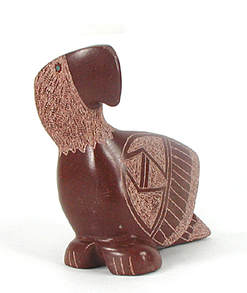 Zuni Eagle fetish of catlinite by Brandon Phillips