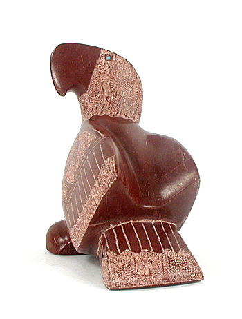 Zuni Eagle fetish of catlinite by Brandon Phillips