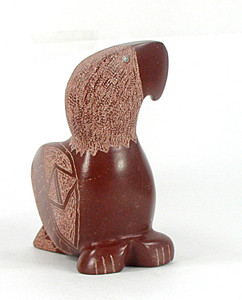 Zuni Eagle fetish of catlinite by Brandon Phillips