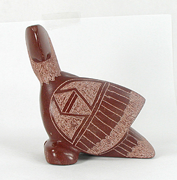 Zuni Eagle fetish of catlinite by Brandon Phillips