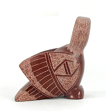 Zuni Eagle fetish of catlinite by Brandon Phillips