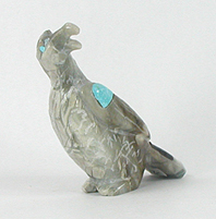 Zuni Eagle fetish of leopard jasper by Freddie Leekya