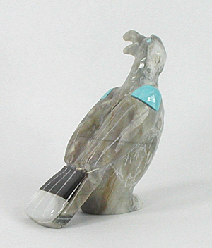 Zuni Eagle fetish of leopard jasper by Freddie Leekya