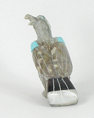 Zuni Eagle fetish of leopard jasper by Freddie Leekya