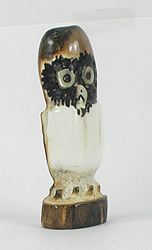 Zuni owl fetish of antler by Cyril and Delores Haloo