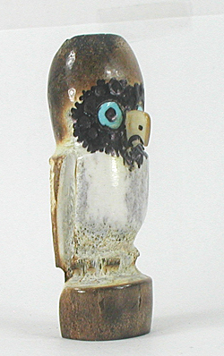 Zuni owl fetish of antler by Cyril and Delores Haloo
