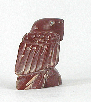 Zuni Eagle fetish of pipestone by Gilbert Lonjose