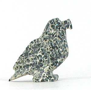 Authentic Native American eagle fetish by Navajo Albert Livingston of leopard jasper