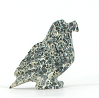 Authentic Native American eagle fetish by Navajo Albert Livingston of leopard jasper