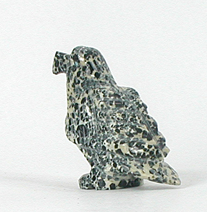 Authentic Native American eagle fetish by Navajo Albert Livingston of leopard jasper