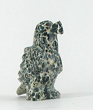 Authentic Native American eagle fetish by Navajo Albert Livingston of leopard jasper