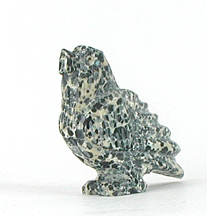 Authentic Native American eagle fetish by Navajo Albert Livingston of leopard jasper