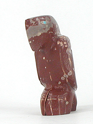 Zuni Eagle fetish of pipestone by Gilbert Lonjose
