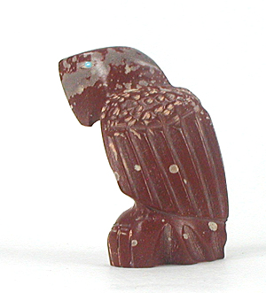 Zuni Eagle fetish of pipestone by Gilbert Lonjose