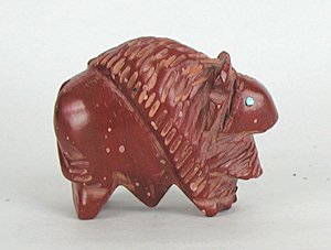 Authentic Native American Zuni Buffalo Fetish Carving