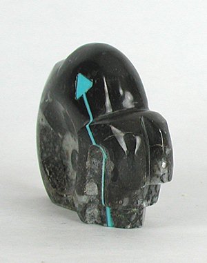 Authentic Native American Zuni Buffalo Fetish Carving
