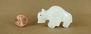 Native American Zuni White Buffalo Fetish Carving