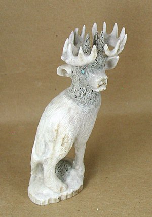 Authentic Native American Deer Fetish Carving by Zuni Maxx Laate
